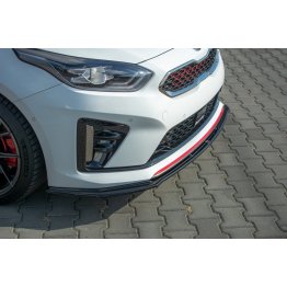 Накладка сплиттер на передний бампер Вар3 на Kia ProCeed III GT